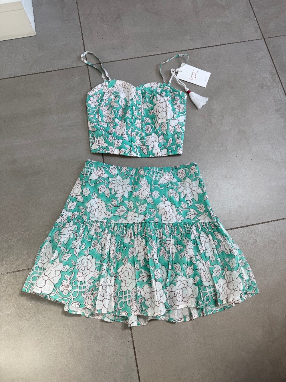 Floral block print set